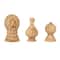 Hello Honey® Bleached Natural Hand-Carved Mango Wood Finial Set